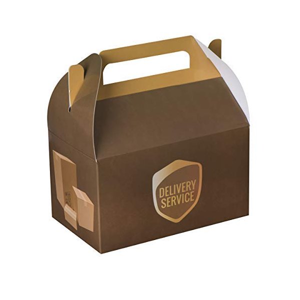 Hammont Paper Treat Boxes -Party Favors Treat Container Cookie Boxes Cute Designs Perfect for Parties and Celebrations 6.25" x 3.75" x 3.5 (UPS paper treat box)