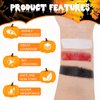 Black White Red Face Body Paint,Halloween Clown Makeup Kit with 3 Brushes,Professional Black White Red Face Body Painting Kit for Clown, Joker, Theater, Cosplay, Costume