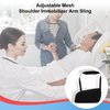 supregear Arm Sling, Adjustable Mesh Shoulder Immobilizer Arm Sling for Shower Breathable Medical Shoulder Elbow Support for Women Men, Fits Left/Right Arm, White