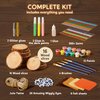 Klever Kits Wooden Painting Craft Kit-Glow in The Dark- Arts and Crafts for Kids Ages 6-12 Wood Slices with Art Activitiy Supplies, Wood Crafts for Boys Girls Party Gift Christmas Tree Ornaments