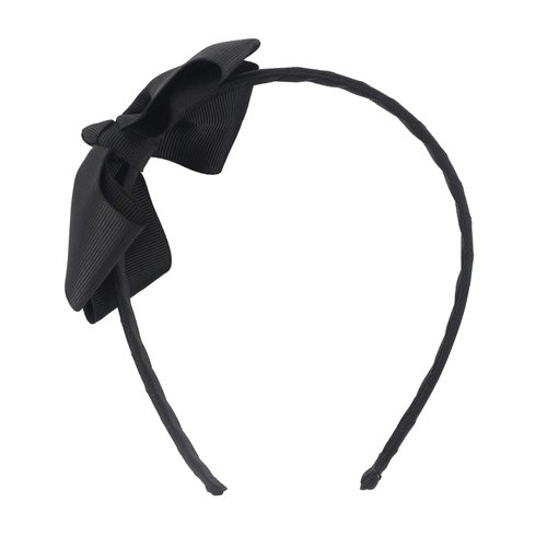 MEEDEE Fashion Black Bow Headband Bowknot Headband Big Bow Grosgrain Ribbon Hair Hoop Headband for Girls Toddlers Girls Kids Party Decoration Cosplay Costume Headwear Makeup Handmade Hair Band