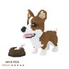 Larcele Dog Micro Building Blocks Animal Mini Building Toy Bricks,4819 Pieces KLJM-02 (Corgi Dog and Food)