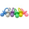 Bonka Bird Toys 2207 (Pk30) 1" Pastel Pacifiers, Medium Parrot, Foot Talon Craft Cage Toy, Conure, Lories, Lorikeets, and Similar