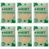 600 Pcs Mint Toothpicks Bulk Flavor Menthol Toothpicks Wood Flavored Toothpicks for Adults Natural Wooden Tooth Pick for Humans Teeth Oral Dental Health