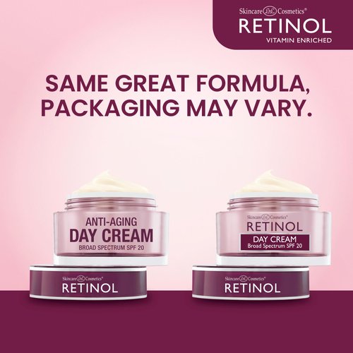 Retinol Day Cream Broad Spectrum SPF 20 – Protects Against Harmful Effects of UVA & UVB Rays – Luxurious Cream Moisturizes & Reduces Look of Fine Lines – Provides Protection From Daily Sun Exposure