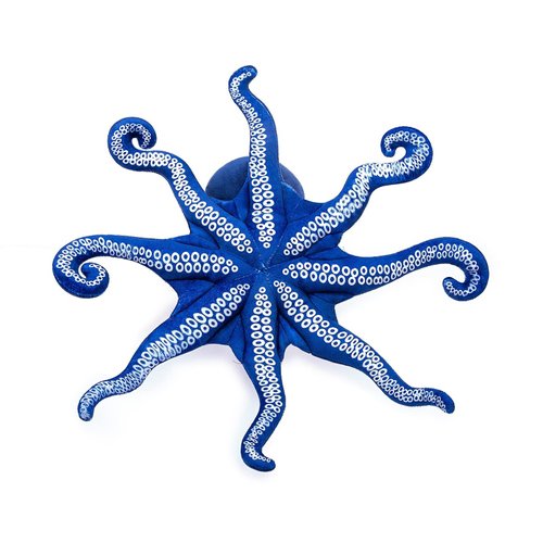 Tiny Heart Realistic Octopus Plush Toy, 18 Inch blue Octopus Stuffed Reptile Doll Soft and Cute Octopus Model for Kids Birthday Gift Home Decor Throw Pillow