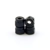 RACOFSB 24 Pcs Fingerboard Locknuts Professional Self Lock Nuts with Nylons Insert (Black)
