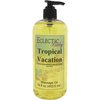 Tropical Vacation Massage Oil, 16 oz, With Sweet Almond Oil and Jojoba Oil, Preservative Free, Perfect for Aromatherapy and Relaxation