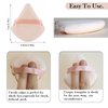 Powder Puff Daubigny 6 PCS Makeup Face Soft Triangle Puffs for Loose Mineral Body Velour Cosmetic Foundation Sponges Blender Beauty Tools(Nude)
