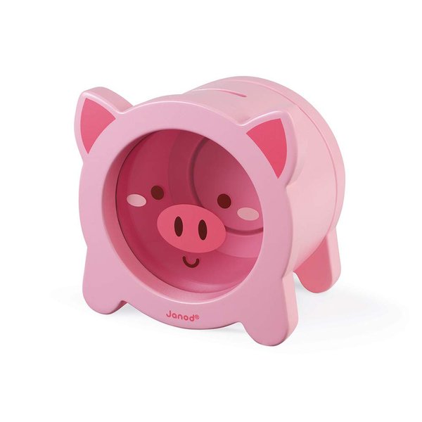 Janod Pink Magnetic Piggy Bank - 3 Years + - J04653
