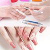 Maitys 10 Pieces Dual Tipped Silicone Nail Tools Nail Sculpture Pen Brushes Rhinestone Nail Polish Acrylic Carving Pen Silicone Head Manicure DIY Brush Dotting Tools Kit for Home Salon