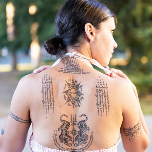 Yantra Tattoo Set - Yantra Temporary Tattoos/Thai Tattoo/Thailand Tattoo/Monk Tattoo/Sak Yan Tattoos