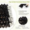 Tape in Hair Extensions Human Hair,Natural Black Hair Extensions Real Human Hair Tape ins Extensions for Black Women, 20 Pieces 50G 18Inch Double Sided Tape in Hair Extensions for Short Hair