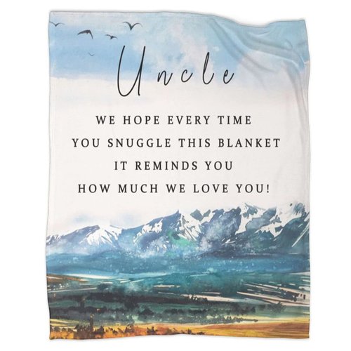 to My Uncle Blankets from Niece Birthday Gifts for Uncle from Nephew Blankets and Throws Ultra Soft Quilt Flannel Fleece Bed Blankets 50" 60"