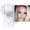 Mysense Rainbow Body Glitter Stick,Face Hair Glitter Christmas Makeup,Sparkling Mermaid Sequins Chunky Glitter Face Paint,Singer Concert Outfit Festival Rave Accessories for Women and Kids