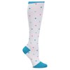 Nurse Mates Women's 12-14 MmHg Compression Over-Calf Support Sock 1 Pair Pack (Multi Dots)
