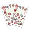 SLP anatomy body glow and color Temporary Tattoo set 2 pack