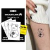 INKARTLINK Semi Permanent Tattoos, 3 Sheets of Small Temporary Tattoos, Adult Art Designs, Party Favors, Waterproof, Realistic, No Adhesive, No Reflective, Lasts 1-2 Weeks (Muppet Bear)