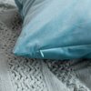 MIULEE Pack of 2 Velvet Pillow Covers Decorative Square Pillowcase Soft Solid Cushion Case for Spring Sofa Bedroom Car 22x22 Inch 55x55 cm Aqua Green