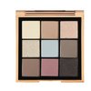 MYSTER ROSEY Metals Print Nine Colors Nude Champagne Blue Pink Dark Brown Eyeshadow Palette, 9 Pigmented Matte & Shimmer Shades, Blendable Powder