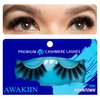 AWAKIIN 4D Premium Cashmere Natural False Lashes Eyelash Extension Self Adhesive Fake Reusable False Long Eyelashes Natural Look Strip Fluffy Wispy Lashes Natural Look Lash Extension Volume (Downtown)