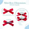 DRIPPYGOODS - 24 PCS Small Hair Ribbon Bow Clips for Women, Girls, Teens, Toddlers, Fall Winter Holiday Red Blue Green Brown Coquette Barertte Hair Clips Accessories