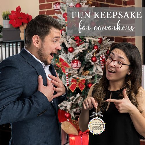 Christmas Ornaments Coworker Gifts 2024 - Christmas, Thank You, Appreciation Gifts for Coworkers, Friends - Going Away, Farewell Gifts for Coworkers, Colleague - White Elephant Gifts (Coworker)