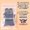 Quick Clip Pro Tough Holster Clips, Adjustable Cant for IWB OWB Kydex, Leather, Hybrid Holster Making. Tuckable Black Plastic with 1/4" Binding Posts/Chicago Screws. Made in USA (1.5" 2-Pack)