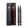 JewelryWe 2PCS Black Brown Waterproof Liquid Eyeliner