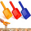 Seenelling 3 Pcs Beach Mesh Shovel Sand Sifter for Boys and Girls Shell Scooper for Beach Shell Collecting Scooper for Picking up Shells, Shark Tooth, Beach Accessories