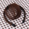 Front Hair Bangs Fringe Hair Extensions Synthetic Wigs Headband for Women Girls (Light Brown)