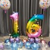 40 Inch Rainbow Digit Helium Foil Birthday Party Balloons (Dark Rainbow 5)