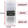 MEICOLY Silver Body Glitter Stick,Waterproof Halloween Face Glitter Gel,Chunky Glitter Face Paint,Mermaid Sequin Hair Glitter Makeup,Sparkle Body Glitter for Women and Kid,Festival Accessories Glitter