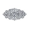 1928 Bridal Filigree Austrian Oval Crystal Hair Clip Barrette, (1 Pcs)