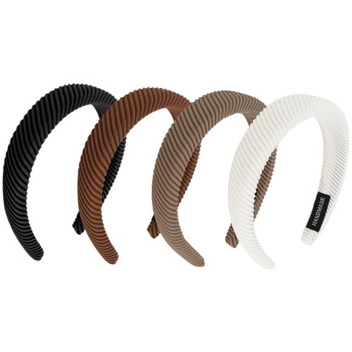 Ondder 4 Pack Padded Headbands for Women Fashion Headbands Wide Headband Stylish Head Bands for Women Girls Hair Accessories