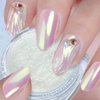 Mermaid Chrome Nail Powder - Aurora Nail Powders Iridescent Pigment Pearl Mica Powder for Nail Art, Irridescent Chrome Powder Pigment for Nails Powder Glitter