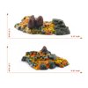 6 Pcs Mini Volcano Model with 12 Pcs Mini Dinosaur Figures Plastic Dinosaurs Figurines Artificial Volcano Set for Dinosaur Cake Topper Birthday Gifts Party Favor