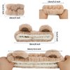Canitor Face Wash Headband with Wrist Towels - Soft Coral Fleece Spa Makeup Headband, Cute Animal Elastic Skincare Design with Bear Ears