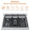 Linzuza Guards for Gas Stove Top Protector Covers 0.3mm Cuttable,Heat Resistance Burner Covers Stove Mat Protector，Safe Reusable Easy Cleanable Gas Guards Stove Covers for Gas Stove