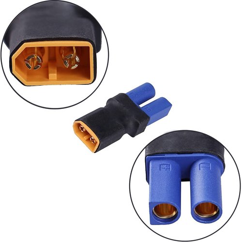 Youme 4pcs EC5 to XT60 Adapter Male Female Connector Plug Set Compatible with Arrma E-flite RC Car Truck Airplane Lipo Battery ESC Balance Charger Motor Controller