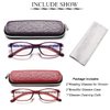 EYEURL Reading Glasses Womens Blue Light Blocking - 2 Pack Anti-blue Readers for Women UV Protection Eyeglass +2.0
