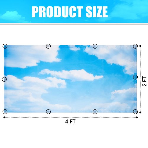 Patelai 8 Pack Fluorescent Light Covers for Classroom Ceiling Light 4 x 2 Feet Magnetic Light Covers Filter for Office School Drop Ceiling Supplies(Sky Style)