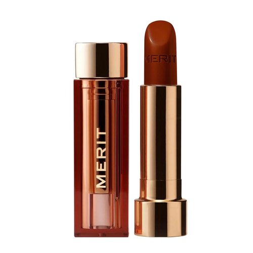 Merit Signature Lip Lightweight Satin Lipstick - 0.10 oz / 3 g (Tiger (brick red), standard)