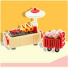BrickBounty 190 Pcs Supermarket Building Block Set Compatible with City-Food, Restaurant-Kitchen Kit with Hotdog-Stall-Ice-Cream-Turkey-Banana Handcart Fish Crab