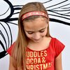 FROG SAC Christmas Headbands for Girls, Adjustable No Slip Hair Bands, Thin Holiday Headband for Girl Hair Accessories, Grosgrain Ribbon Hairband Stocking Stuffers for Kids