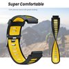 NotoCity Silicone Watch Band Replacement Solft Silicone Strap Compatible Forerunner 230/220/ 235/620/ 630/ 735XT/ Approach S20/ S5/ S6-Black Yellow