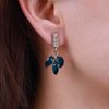 Aneneiceera Boho Sapphire Tassel Earrings Blue Crystal Heart Earrings Gold Cz Bar Stud Earrings Blue Cz Heart Drop Earrings Blue Rhinestone Earrings Jewelry for Women