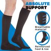 Made in USA - Compression Knee High Men 20-30mmHg - Mens Graduated Compression Stockings for Swelling, Lymphedema, Post Surgery - Brown, Medium - A104BR2