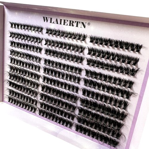 30D-100D 5D Fluffy Lash Clusters Thick Faux Mink Eyelash Clusters 300Pcs Volume Cluster Eyelash Extensions 8-18MM Fluffy Lash Extension D Curl Individual Lashes Cluster Lashes DIY (30D+40D+50)