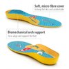 Footlogics Fun Kids Orthotic Shoe Insoles with Arch Support for Children’s Heel Pain (Sever’s Disease), Growing Pains, Flat Feet - Children’s, Pair (Small Kids 11-13, Yellow)